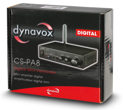 Dynavox Mini-förstärkare CS-PA8, stereo digital förstärkare, skruvbara anslutningsterminaler, integrerad BT-antenn och hörlursuttag, svart#4