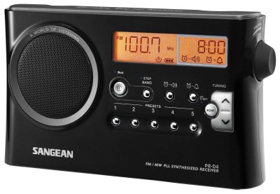 Sangean Radio, Snabbval/15 minnen Svart