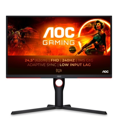 24.5" AOC 25G3ZM/BK, IPS 1920x1080, 0,5 ms, 240Hz FreeSync Premium, höjdjusterbar, pivot, 2xHDMI/DP#7