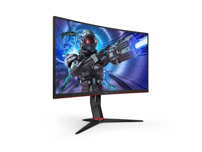 27" AOC C27G2ZU/BK, Curved VA 1920x1080, 0,5 ms, 240Hz FreeSync, höjdjusterbar, 2xHDMI/DP, högtalare, USB-hubb#3