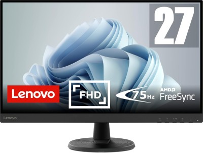 27" Lenovo D27-45, Full HD-skärm 1920x1080, 75 Hz, 4 ms svarstid HDMI/VGA, AMD FreeSync