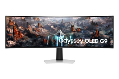 49" Samsung S49CG934SU Odyssey OLED G9, Curved OLED 5120x1440, 0,03 ms, 240Hz G-Sync, 1800R, HDR10+, höjdjusterbar, HDMI/microHDMI/DP, högtalare, USB 3.2-hubb