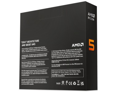 AMD Ryzen 5 9600X 6-Core 12-Thread (65W), 3,9/5,4 GHz, 38 MB cache, Socket AM5, Radeon Graphics, boxad utan kylare#2