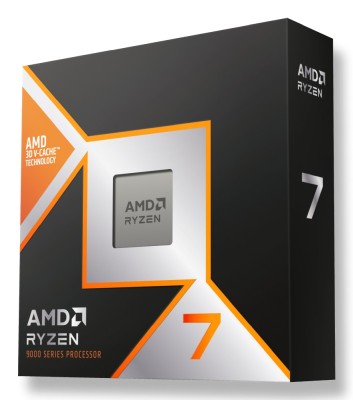 AMD Ryzen 7 9850X3D 8-Core 16-Thread (120W), 4,7/5,6 GHz, 104 MB cache, Socket AM5, Radeon Graphics, boxad utan kylare#1