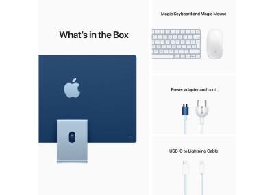 Apple iMac 24" med Retina 4.5K-skärm, Apple M1 8-Core CPU 7-Core GPU, 8 GB, 256 GB SSD - Blå#4