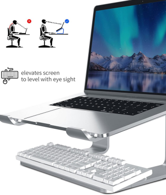 Laptopstativ i Aluminum, Ergonomiskt, Bättre Kylning m.m. passar 10" -15,6"#3