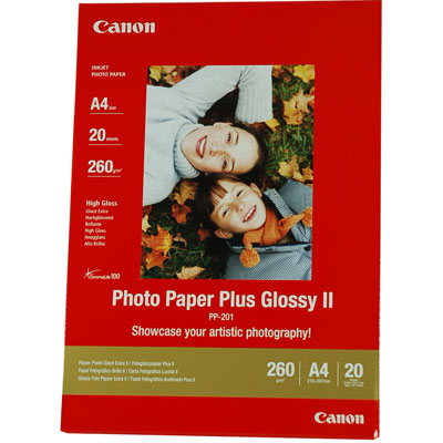 Canon PP-201 Photo Paper Plus Glossy II, A4, 260g, 20 ark
