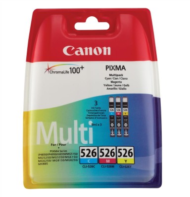 Canon CLI-526 Multipack (cyan/magenta/gul)
