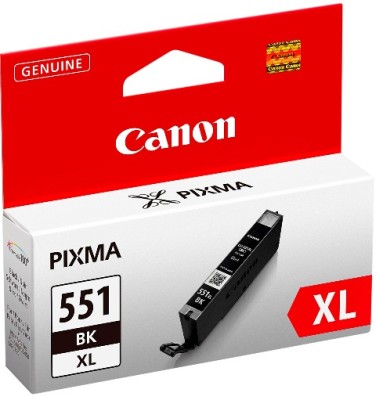 Canon CLI-551BK XL, Svart, 11 ml, 250 sidor