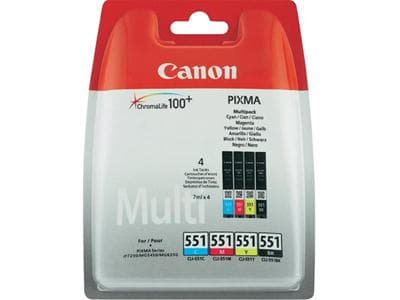 Canon CLI-551 Multipack (cyan/magenta/gul/svart)