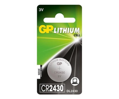 GP Lithium Cell Battery CR2430, 3V, 1-pack