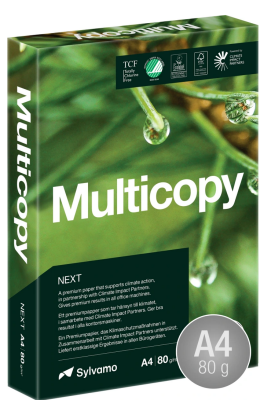 MultiCopy Next kopieringspapper A4 80g, 500 Ark, Ohålat Kontorspapper