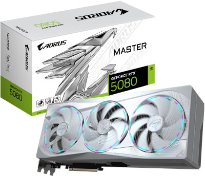 Gigabyte GeForce RTX 5080 AORUS MASTER ICE 16 GB GDDR7, HDMI/3xDP, RGB Halo