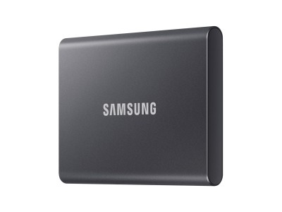 1 TB Samsung Portable SSD T7, USB-C 3.2, inkl. adapter för Typ A - Grå