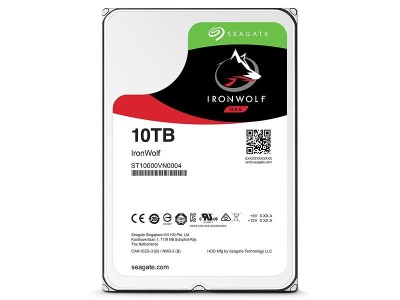 10 TB Seagate IronWolf, 7200 rpm, 256 MB cache, SATA3, NAS drive 24/7-drift