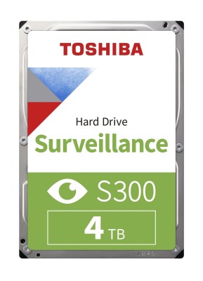 4 TB Toshiba S300, 7200 rpm, 256 MB cache, SATA3, Surveillance