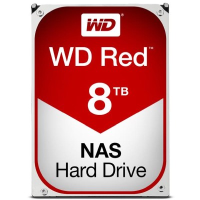 8 TB WD Red, IntelliPower, 256 MB cache, SATA3, optimerad för NAS med 24x7 drift