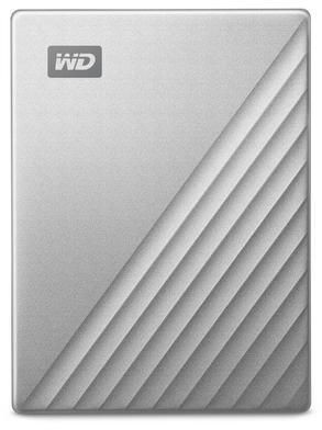 4 TB WD My Passport Ultra, 2.5", USB-C 3.2 Gen1, Lösenord & Backup prg. - Silver