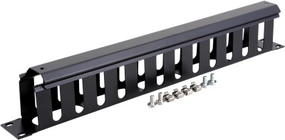 TOTEN, 19" kabelgenomföringspanel med täckplåt, 1U
