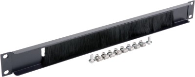 TOTEN, 19" kabelgenomföring med borste, 1U