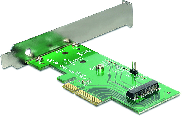 DeLOCK kontrollerkort, PCI-E 3.0 x4, 1xM.2 NVMe, inkl. lågprofilplåt