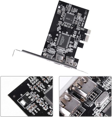 FireWire 1394a IEEE 1394 PCI Express styrenhetskort 2xFW 9-Pol+1xFW 6-pol, Win 10/8/7/Vista/XP/2000/ME/98SE/Server 2003–2008 32/64-bitars för Mac