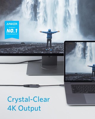 USB-C - HDMI Adapter, 4K 60Hz, Komp. m. Thunderbolt 3 Portar, för Macbook Pro, Macbook Air, Ipad Pro, Pixelbook, Xps, Galaxy mfl#2