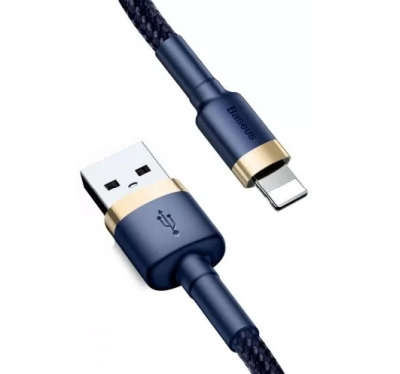 Baseus Kevlar USB-A till lightning 1.5A, 2m - Navy/Guld#3