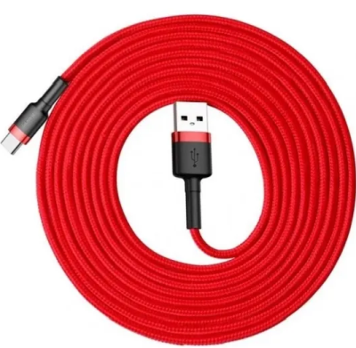 Baseus Cafule USB A till Usb-C, 3m - Röd