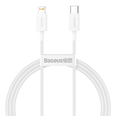 Baseus Superior Series USB-C - Lightning kabel 20W, 1m - Vit