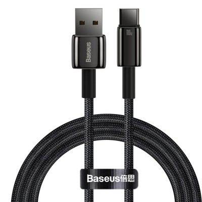 Baseus Tungsten Gold Cable USB/C 100W Fast Charging 1m - Svart#3