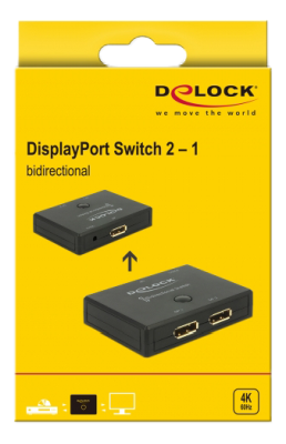 DeLock Displayport 2 - 1 bidirectional 4K 60 Hz Videoswitch DisplayPort#3