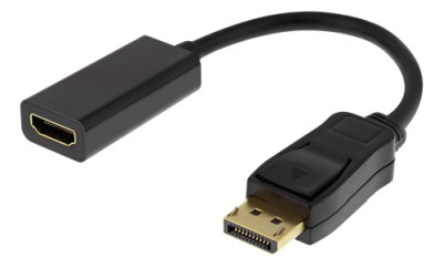 Deltaco DisplayPort - HDMI adapter, 0.2m, black