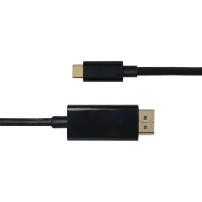 USB-C till DP Kabel 4K UHD, gold plated, 1m - Svart#2