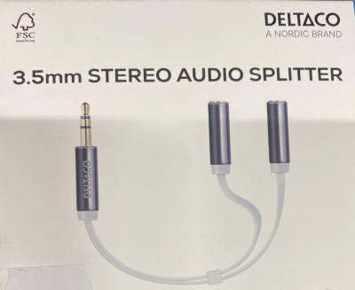 Deltaco 3.5mm Stereo Splitter