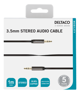 Deltaco 3.5mm Stereo kabel 1m#2