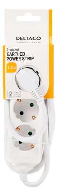 Eluttag 3-vägs GT-0301 3xCEE 7/3 1xCEE 7/7 1.5m - Vit#2