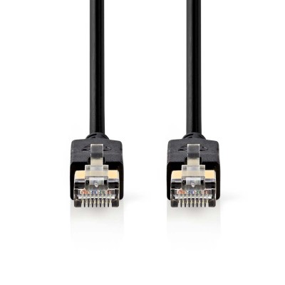 Nätverkskabel 2m, Cat6, RJ45 Kabel, Rund - Svart#2