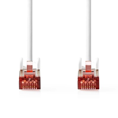 Nätverkskabel 5m, Cat6, RJ45, S/FTP, Rund - Vit#2
