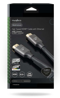 HDMI Kabel, 4K@60Hz ARC, 18 Gbps 0,5 m, Rund#4