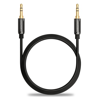 2m Ljudkabel 3,5 mm AUX Kabel Stereo Ljudkabel Rak - Svart#3