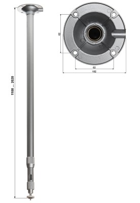 Takfäste för Kamera Teleskop 1020-2000 mm justerbar, Silver#4