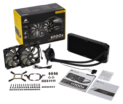 Corsair Cooling Hydro H100X, multiplattform, 240mm radiator, 600-1700 rpm#2