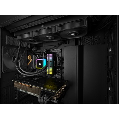 Corsair iCUE H150i ELITE, 360mm, 3x120mm fläktar, aRGB - Svart 1851, 1700 AM4, AM5#8