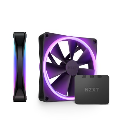 NZXT F140 Rgb Duo Twin Pack Computer Case Fan 140mm svart