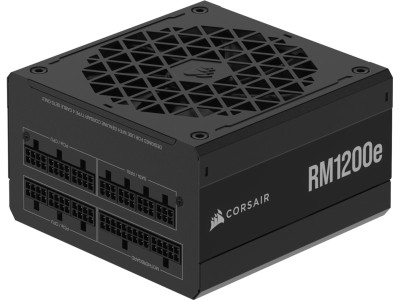 Corsair RM1200e (2025) 1200W, PCIe 5.1, ATX 3.1, 120 mm fläkt, 80PLUS Gold, semipassivt, löstagbara kablar - Svart