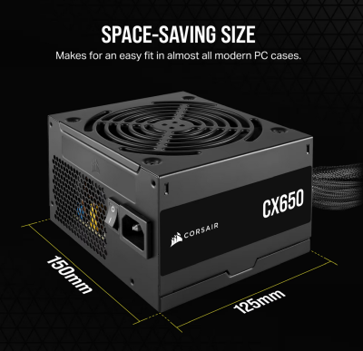 Corsair CX650 650W, ATX v2.31, 120 mm fläkt, 80PLUS Bronze#2