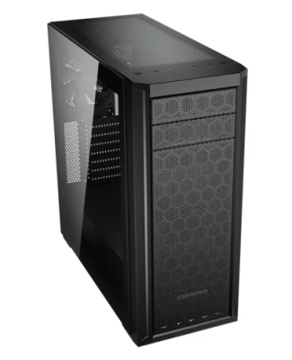 COUGAR MX330-G Pro Chassi, Mid Tower, Mesh Front Panel, 1 x 120mm Fan / TG Fönsterglas sidan - Svart#2