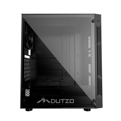DUTZO C320 TG RGB, Miditower m. Sidfönster, Svart Chassi#3