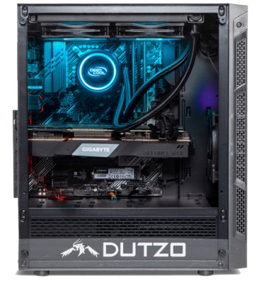 DUTZO C320 TG RGB, Miditower m. Sidfönster, Svart Chassi#6